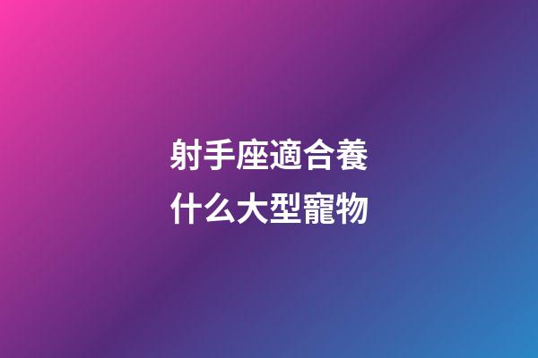 射手座適合養什么大型寵物-第1張-星座運勢-玄機派