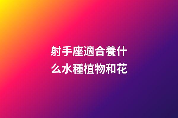 射手座適合養什么水種植物和花-第1張-星座運勢-玄機派