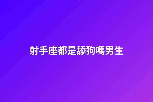 射手座都是舔狗嗎男生-第1張-星座運勢-玄機派