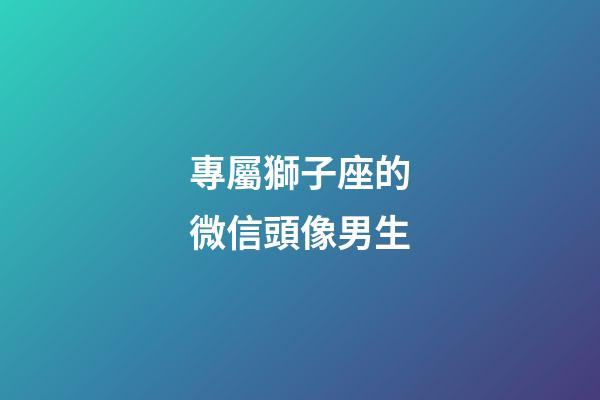 專屬獅子座的微信頭像男生-第1張-星座運勢-玄機派