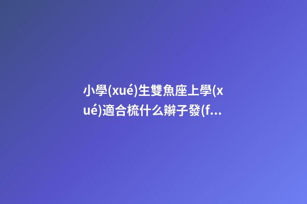 小學(xué)生雙魚座上學(xué)適合梳什么辮子發(fā)型