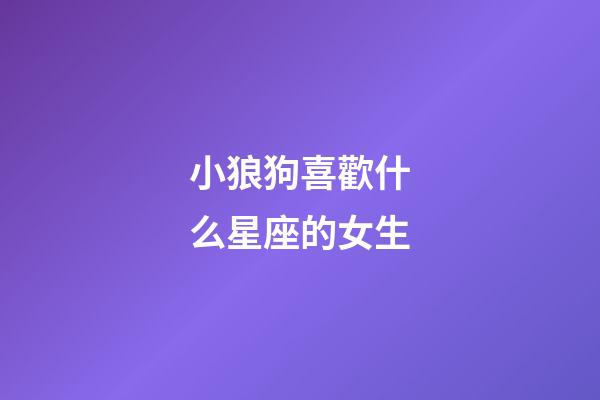 小狼狗喜歡什么星座的女生-第1張-星座運勢-玄機派