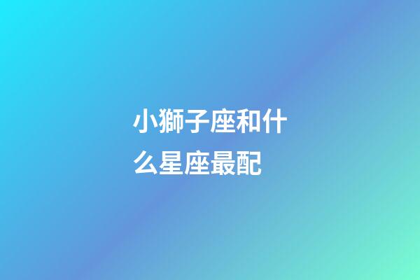 小獅子座和什么星座最配-第1張-星座運勢-玄機派