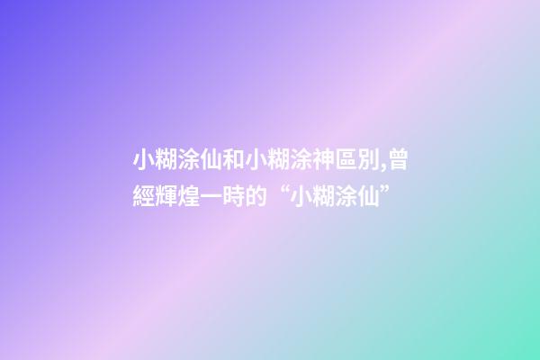 小糊涂仙和小糊涂神區別,曾經輝煌一時的“小糊涂仙”-第1張-觀點-玄機派