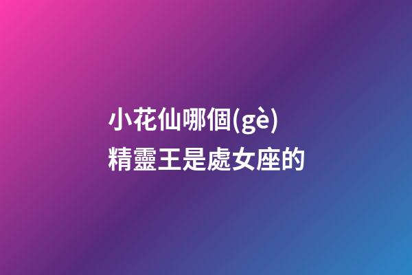 小花仙哪個(gè)精靈王是處女座的