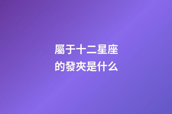 屬于十二星座的發夾是什么-第1張-星座運勢-玄機派