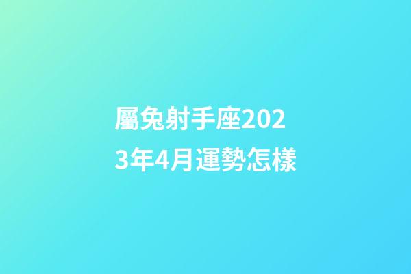屬兔射手座2023年4月運勢怎樣-第1張-星座運勢-玄機派