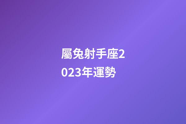 屬兔射手座2023年運勢-第1張-星座運勢-玄機派