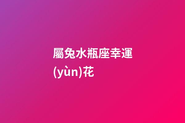 屬兔水瓶座幸運(yùn)花
