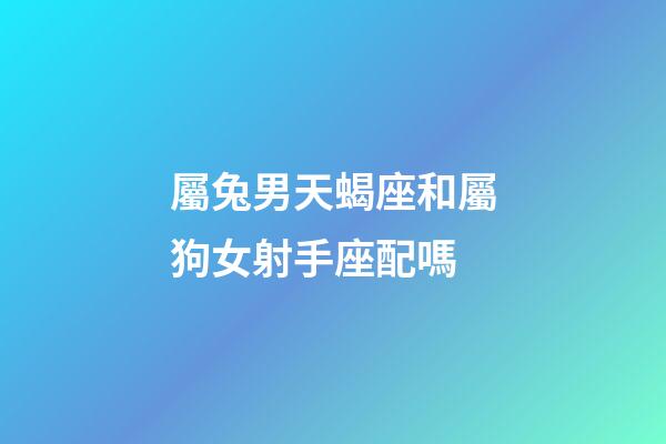 屬兔男天蝎座和屬狗女射手座配嗎-第1張-星座運勢-玄機派