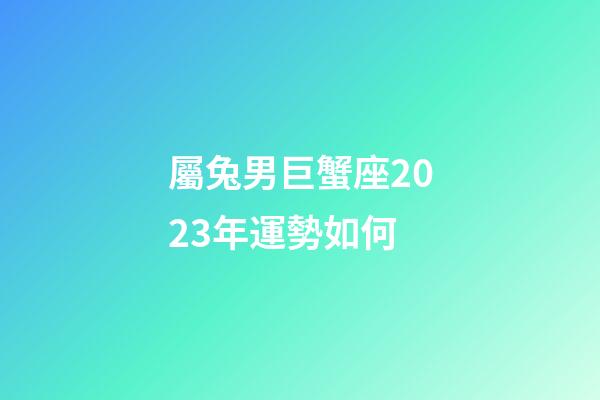 屬兔男巨蟹座2023年運勢如何-第1張-星座運勢-玄機派