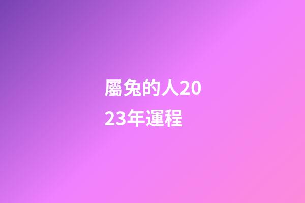 屬兔的人2023年運程（63年屬兔人2023年運程）-第1張-星座運勢-玄機派