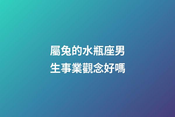 屬兔的水瓶座男生事業觀念好嗎-第1張-星座運勢-玄機派