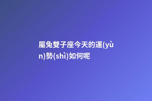 屬兔雙子座今天的運(yùn)勢(shì)如何呢-第1張-星座運(yùn)勢(shì)-玄機(jī)派