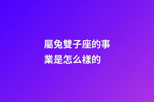 屬兔雙子座的事業是怎么樣的-第1張-星座運勢-玄機派
