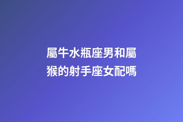 屬牛水瓶座男和屬猴的射手座女配嗎-第1張-星座運勢-玄機派