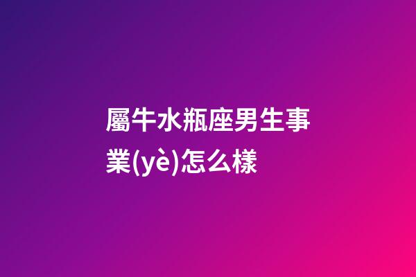 屬牛水瓶座男生事業(yè)怎么樣-第1張-星座運(yùn)勢-玄機(jī)派