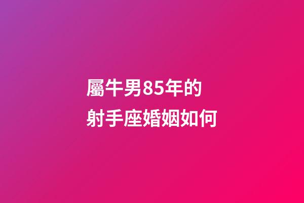 屬牛男85年的射手座婚姻如何-第1張-星座運勢-玄機派