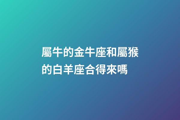 屬牛的金牛座和屬猴的白羊座合得來嗎-第1張-星座運勢-玄機派