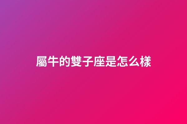屬牛的雙子座是怎么樣-第1張-星座運(yùn)勢(shì)-玄機(jī)派