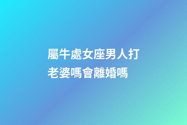 屬牛處女座男人打老婆嗎會離婚嗎-第1張-星座運勢-玄機派