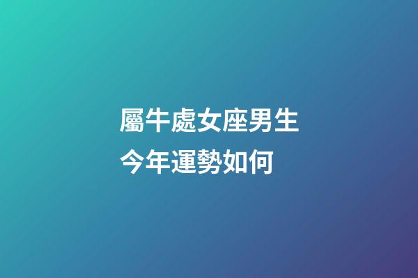 屬牛處女座男生今年運勢如何-第1張-星座運勢-玄機派
