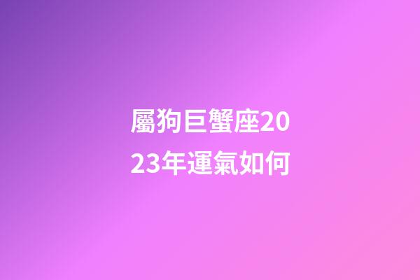 屬狗巨蟹座2023年運氣如何-第1張-星座運勢-玄機派
