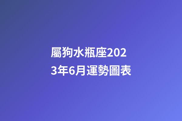 屬狗水瓶座2023年6月運勢圖表-第1張-星座運勢-玄機派