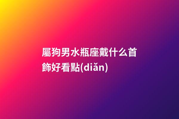 屬狗男水瓶座戴什么首飾好看點(diǎn)