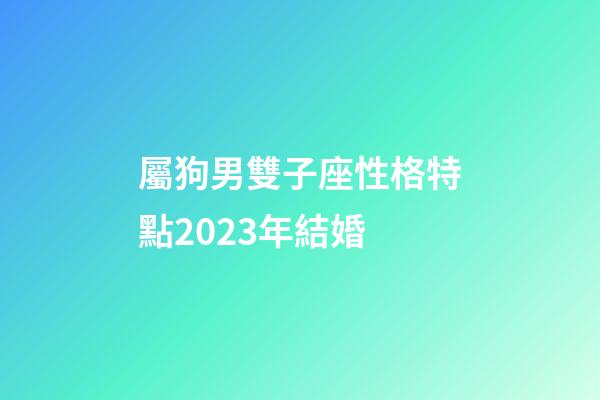 屬狗男雙子座性格特點2023年結婚-第1張-星座運勢-玄機派