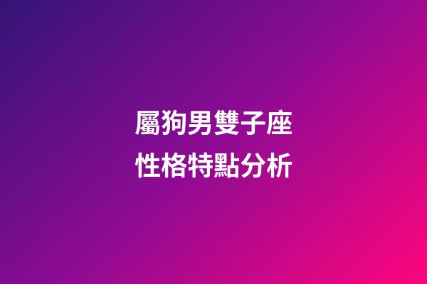 屬狗男雙子座性格特點分析-第1張-星座運勢-玄機派