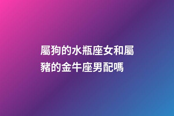 屬狗的水瓶座女和屬豬的金牛座男配嗎-第1張-星座運(yùn)勢(shì)-玄機(jī)派