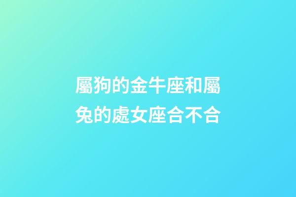 屬狗的金牛座和屬兔的處女座合不合-第1張-星座運勢-玄機派