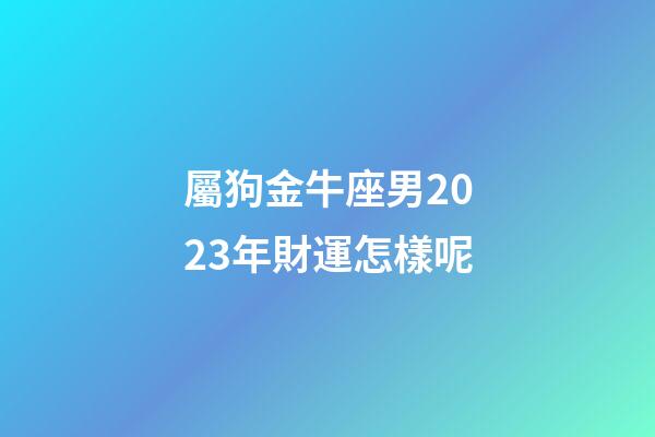 屬狗金牛座男2023年財運怎樣呢-第1張-星座運勢-玄機派