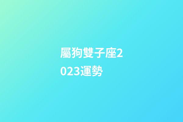 屬狗雙子座2023運勢-第1張-星座運勢-玄機派