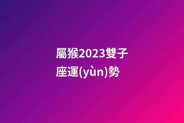 屬猴2023雙子座運(yùn)勢