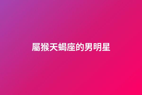 屬猴天蝎座的男明星