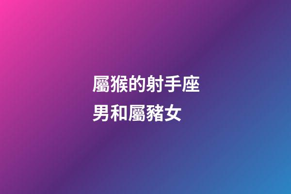 屬猴的射手座男和屬豬女-第1張-星座運勢-玄機派
