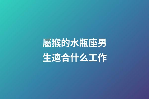 屬猴的水瓶座男生適合什么工作-第1張-星座運勢-玄機派