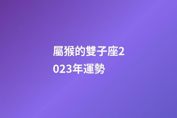 屬猴的雙子座2023年運勢-第1張-星座運勢-玄機派
