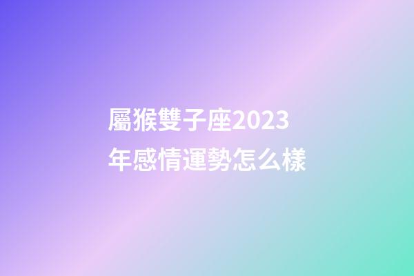 屬猴雙子座2023年感情運勢怎么樣-第1張-星座運勢-玄機派