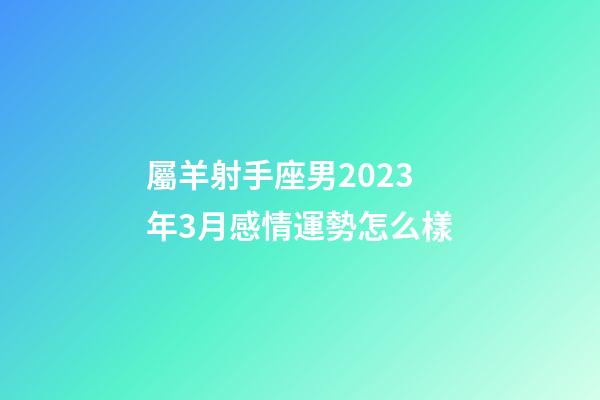 屬羊射手座男2023年3月感情運勢怎么樣-第1張-星座運勢-玄機派