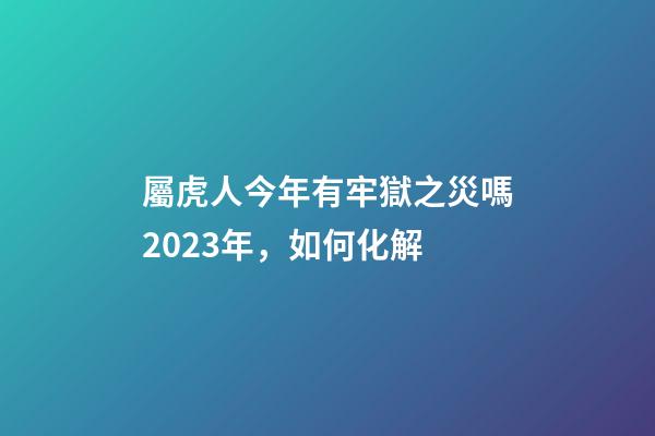 屬虎人今年有牢獄之災嗎2023年，如何化解