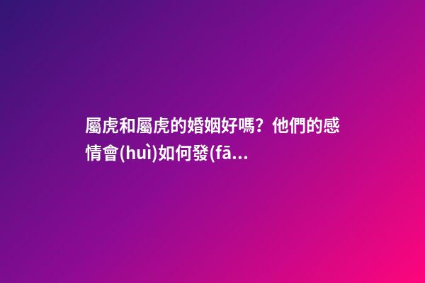 屬虎和屬虎的婚姻好嗎？他們的感情會(huì)如何發(fā)展？