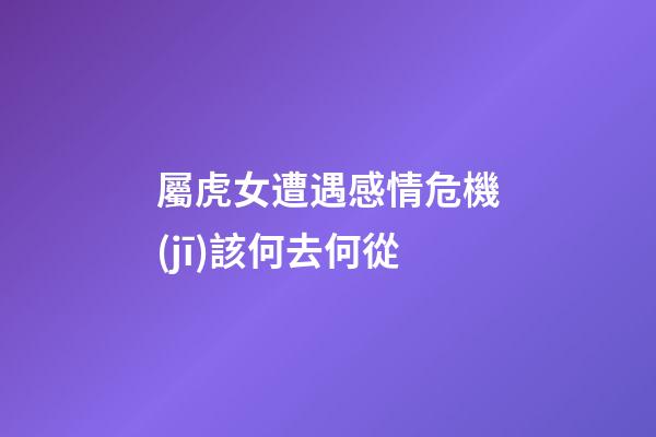 屬虎女遭遇感情危機(jī)該何去何從