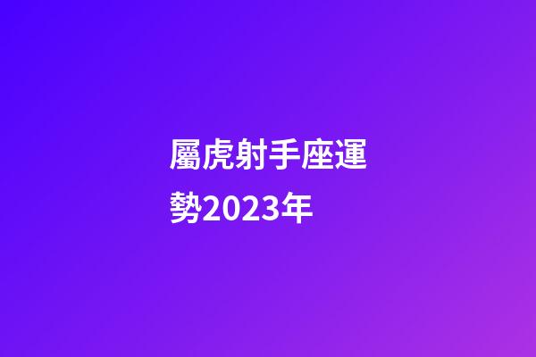 屬虎射手座運勢2023年-第1張-星座運勢-玄機派