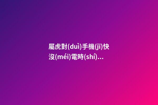 屬虎對(duì)手機(jī)快沒(méi)電時(shí)是什么反應(yīng)