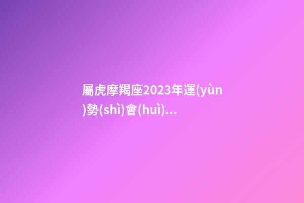 屬虎摩羯座2023年運(yùn)勢(shì)會(huì)大變嗎