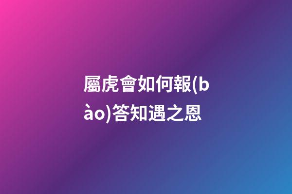 屬虎會如何報(bào)答知遇之恩