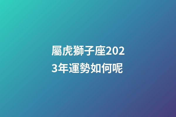 屬虎獅子座2023年運勢如何呢-第1張-星座運勢-玄機派